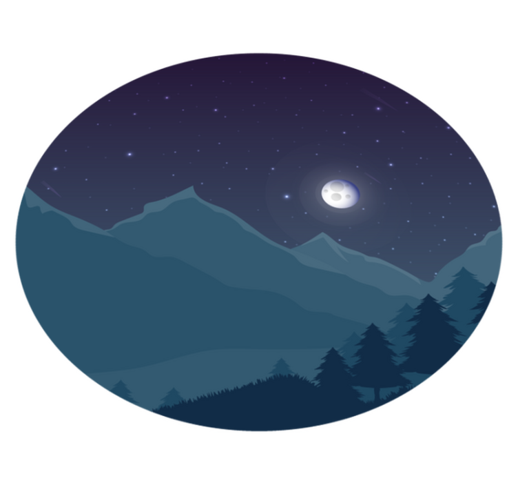 night sky nature vinyl rug - TenStickers