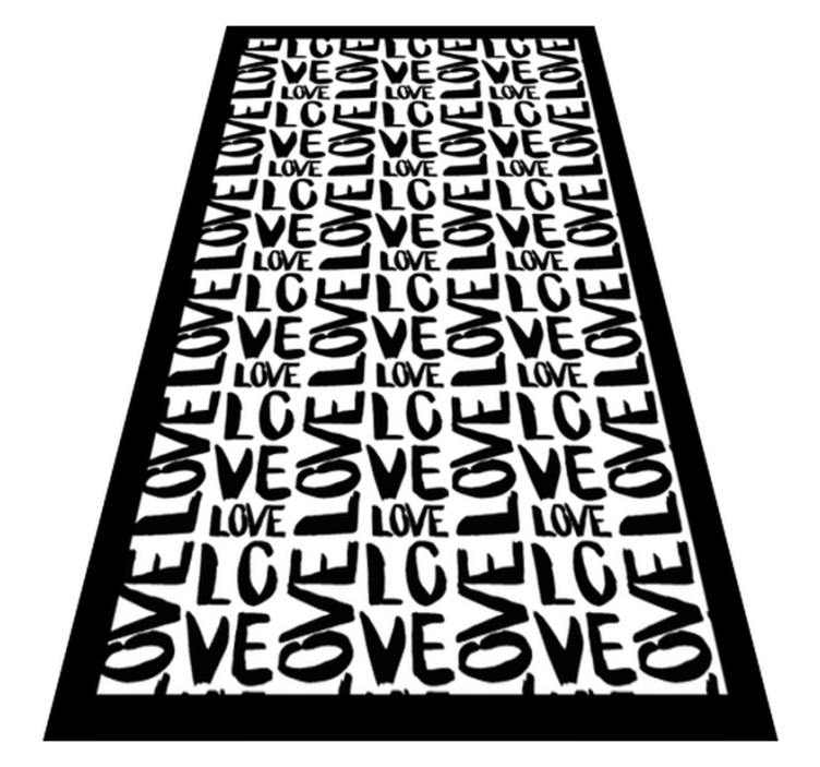 Expressive Love Text custom vinyl rug - TenStickers