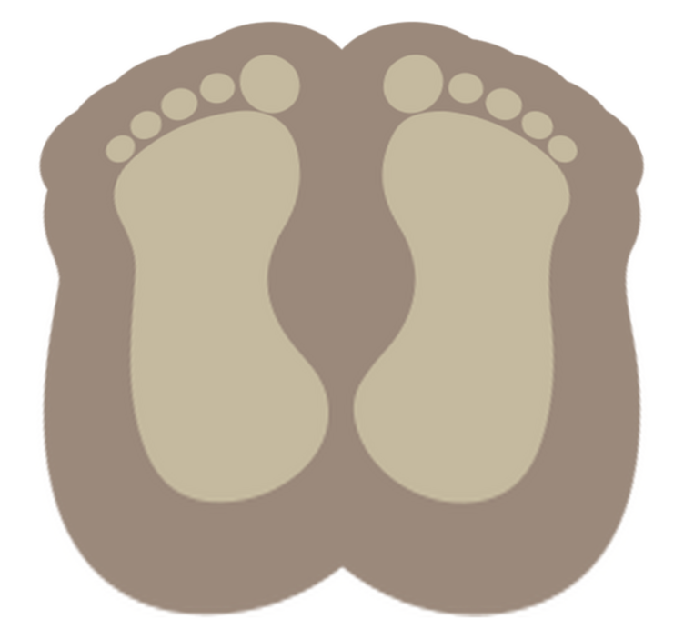 Footprint Contours nursery vinyl rug - TenStickers