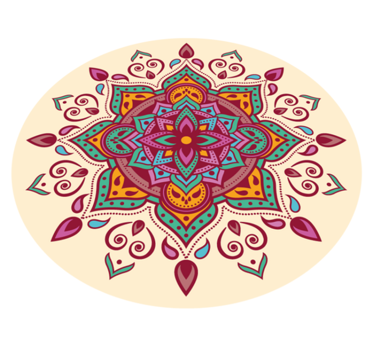 Mandala Artistry mandala vinyl rug - TenStickers