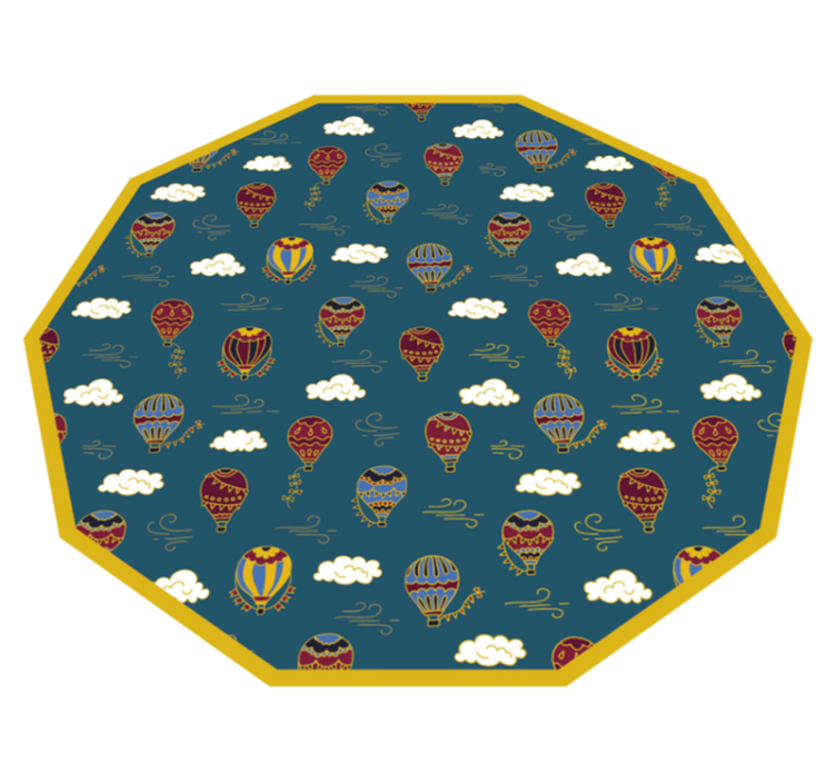 children air balloons kids vinyl rug - TenStickers
