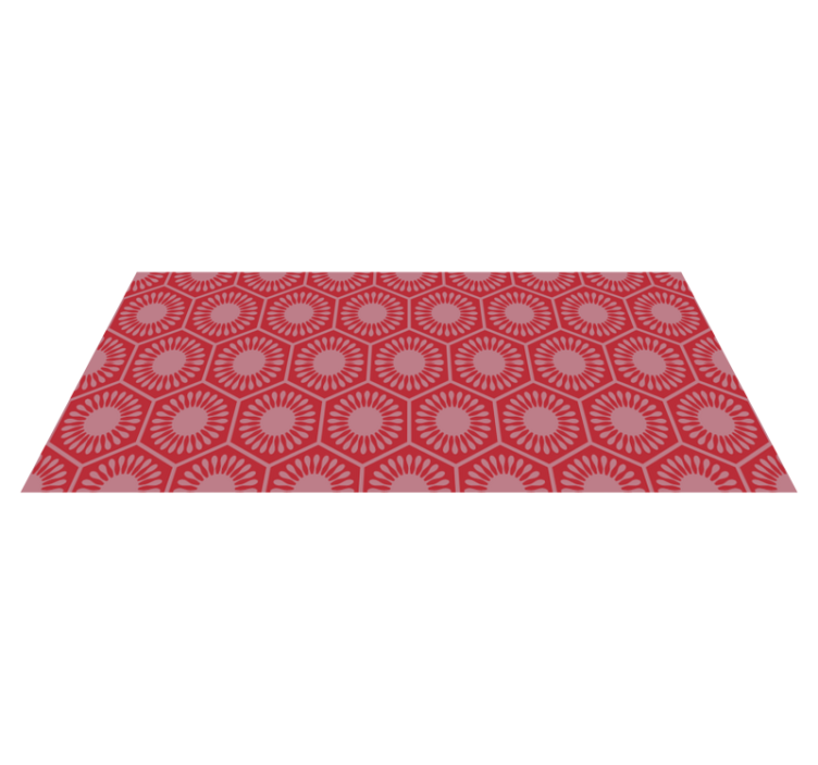 Circular Motif Ensemble geometric vinyl rug - TenStickers