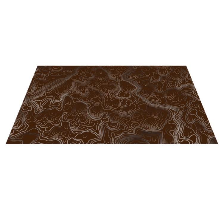 Contour Topographic living room vinyl rug - TenStickers