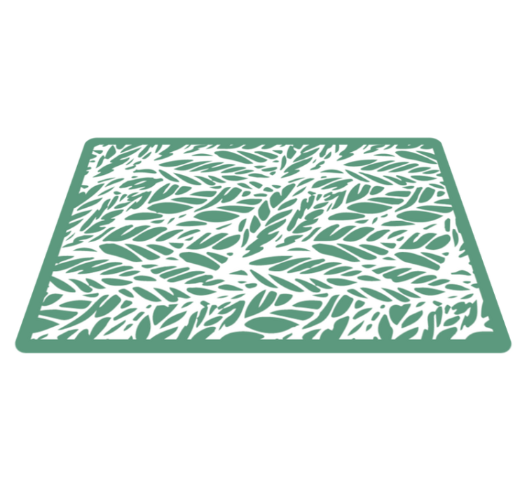 Green leaves jungle floral rug - TenStickers