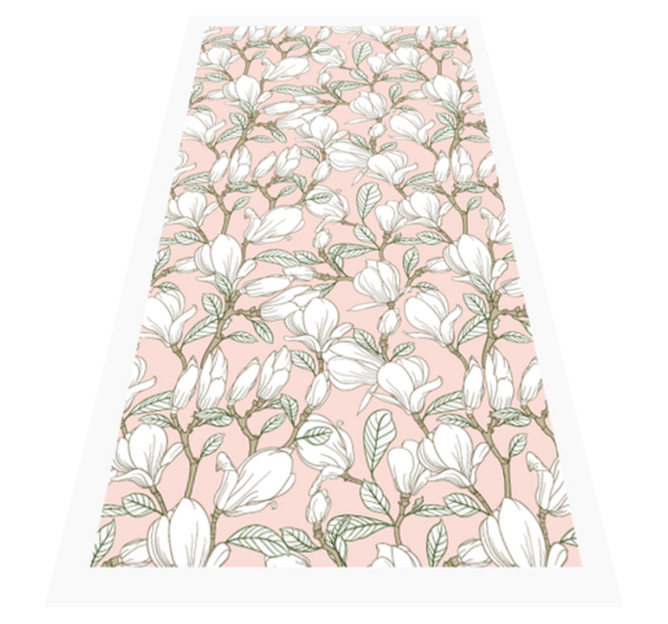 Floral Illustration flower vinyl rug - TenStickers