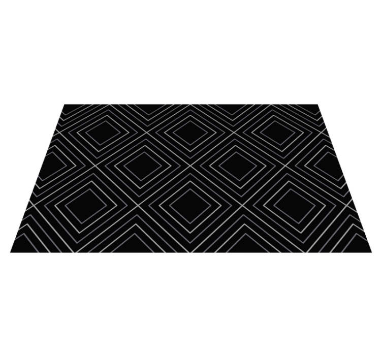 Monochromatic Geometric geometric vinyl rug - TenStickers
