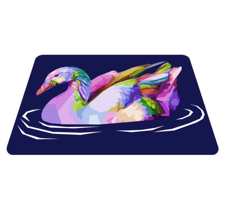 Pop art bird animal vinyl rug - TenStickers