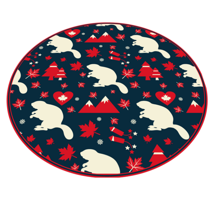 Festive Polar Pattern christmas vinyl rug - TenStickers