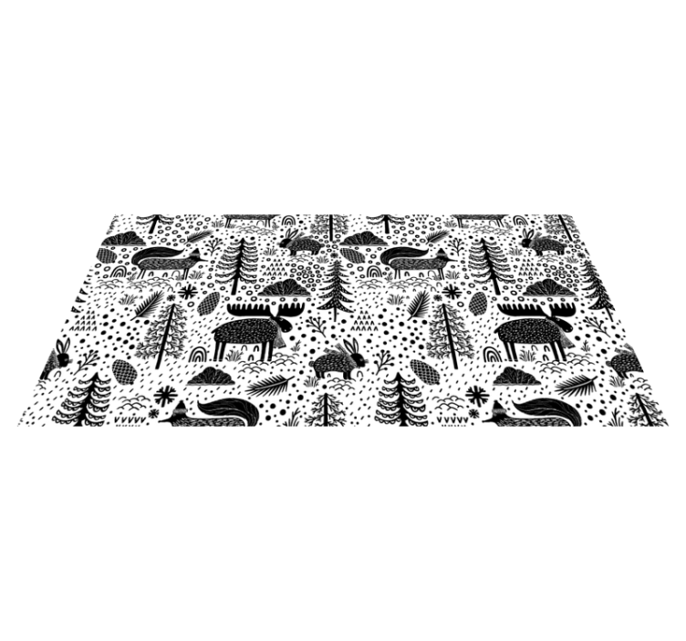 Scandinavian Fauna vinyl rug - TenStickers