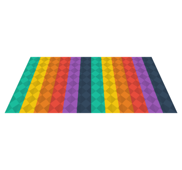 Coloured diamonds modern rug - TenStickers