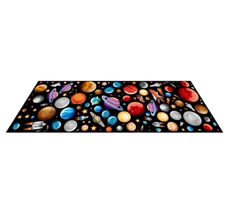 Space Exploration gaming vinyl rug - TenStickers
