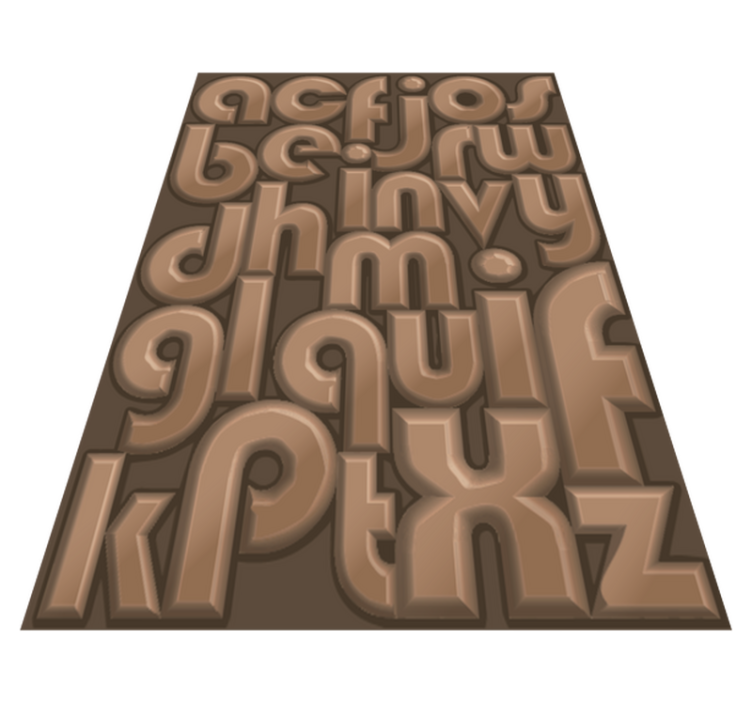 Chocolate Alphabet alphabet vinyl rug - TenStickers