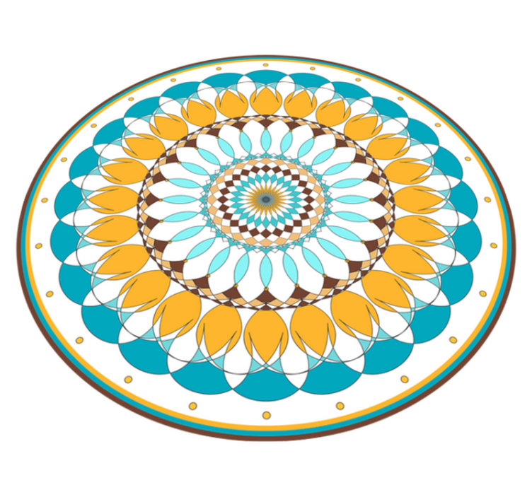 Round mandala vinyl carpet - TenStickers