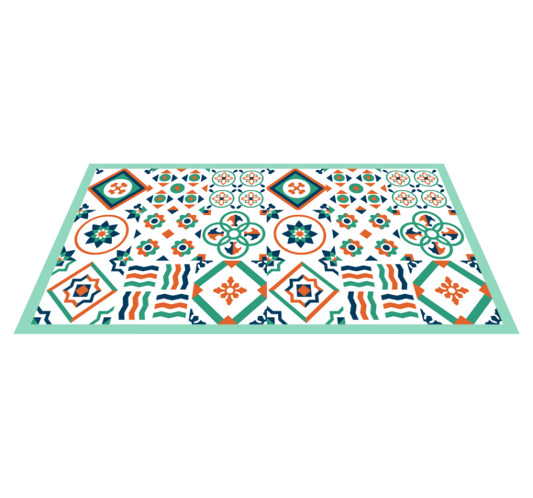 Different colorful tile pattern tile carpet - TenStickers