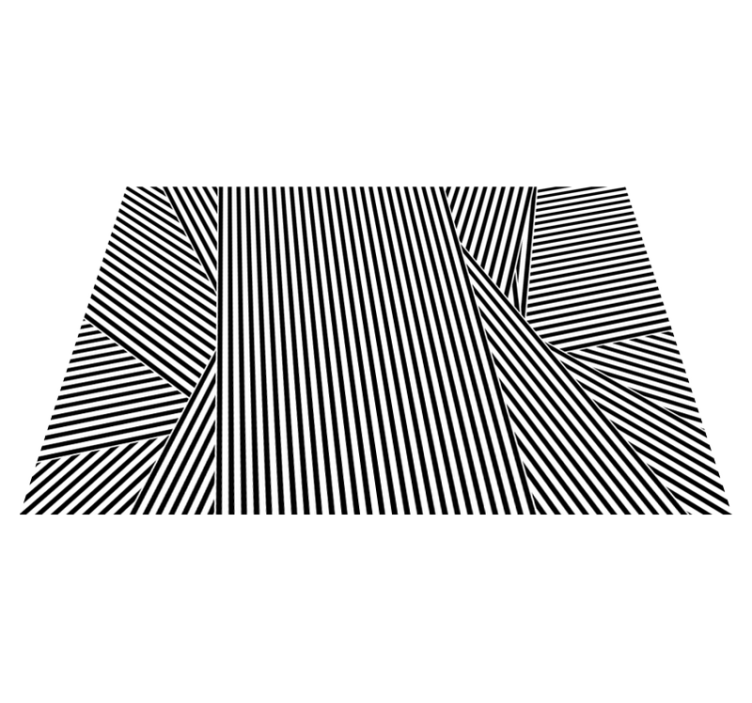 Optical Warp stripes vinyl rug - TenStickers