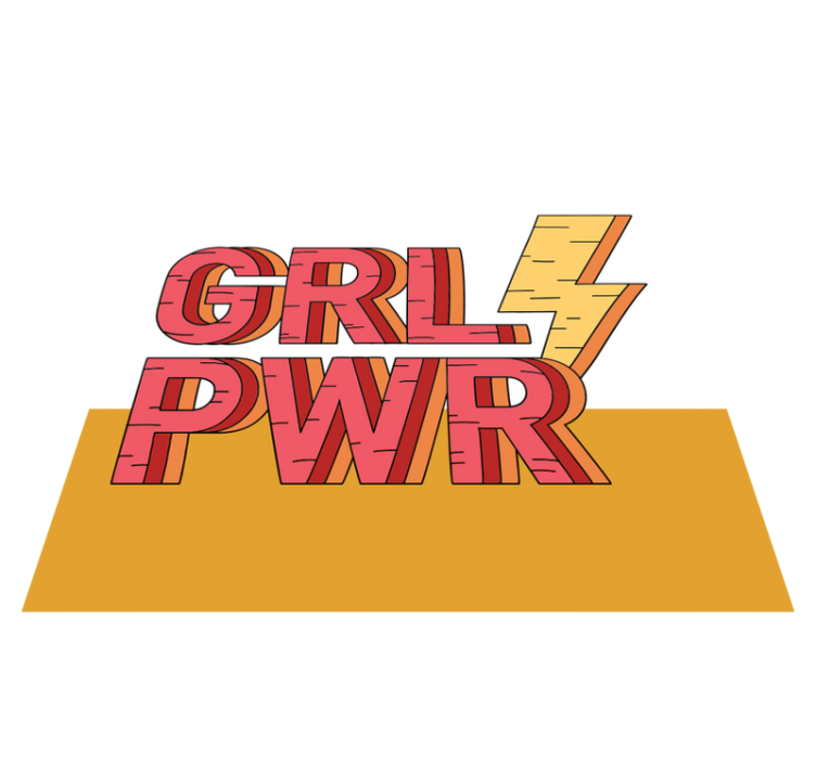 girl power custom rug vinyl - TenStickers