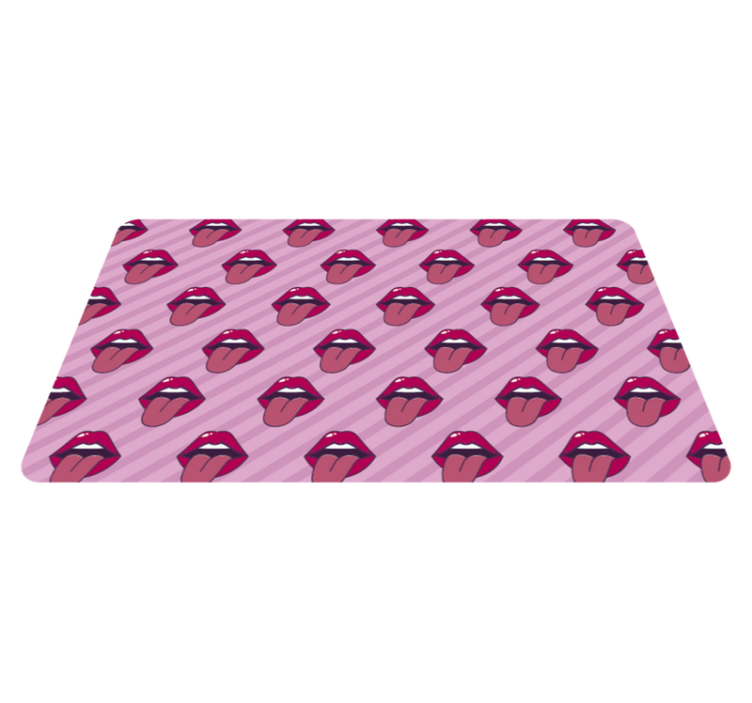 Mouths Pattern vinyl rug - TenStickers