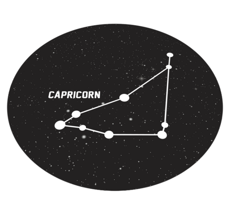 Zodiac sign Capricorn  modern vinyl rug - TenStickers