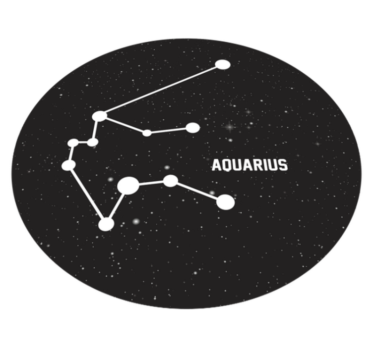 Zodiac sign Aquarius modern vinyl rug - TenStickers