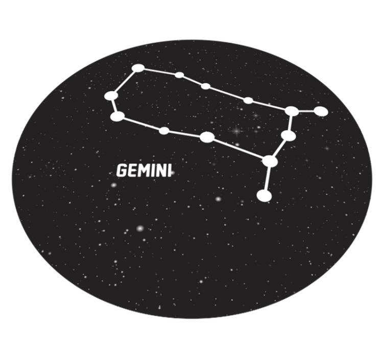 Zodiac sign Gemini modern rug - TenStickers
