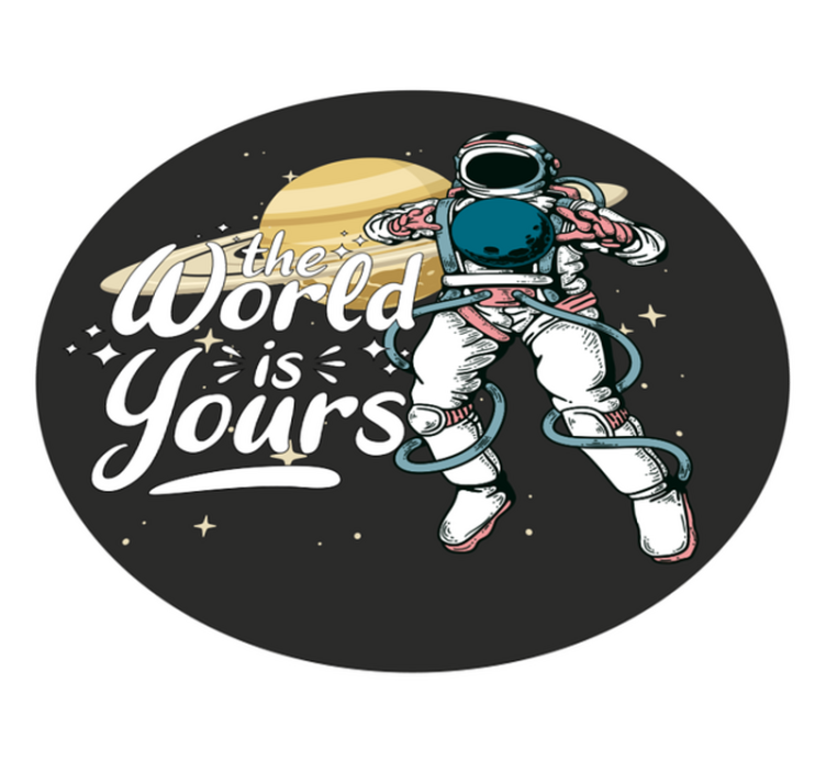 Space the world is yours modern rug - TenStickers