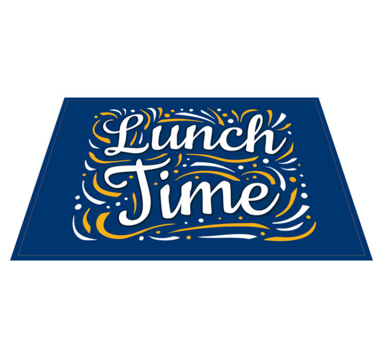 Lunch Time Swirls custom vinyl rug - TenStickers