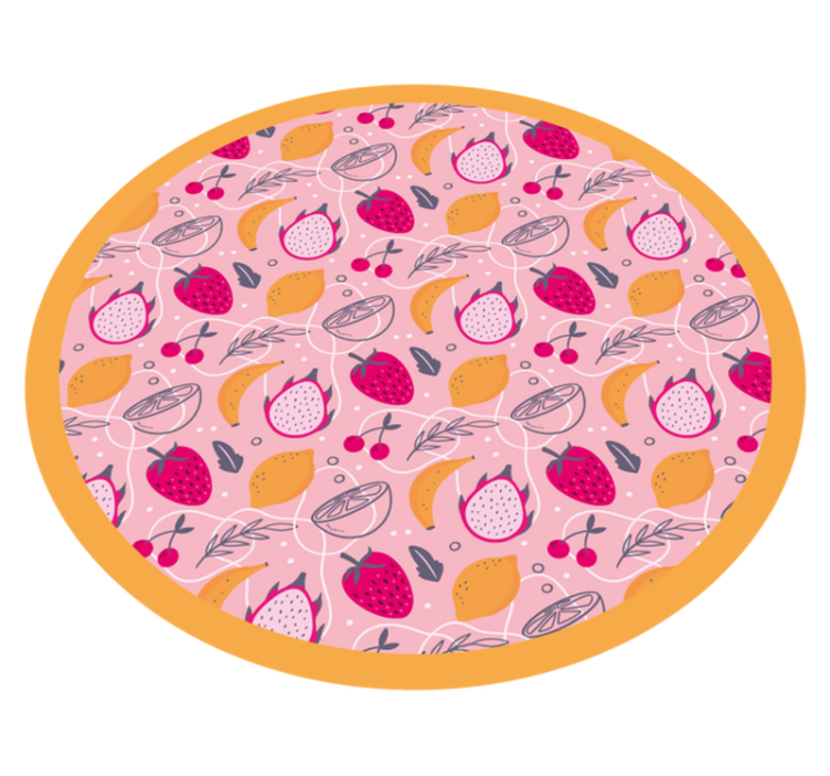 Summer fruits kitchen floor tiles - TenStickers