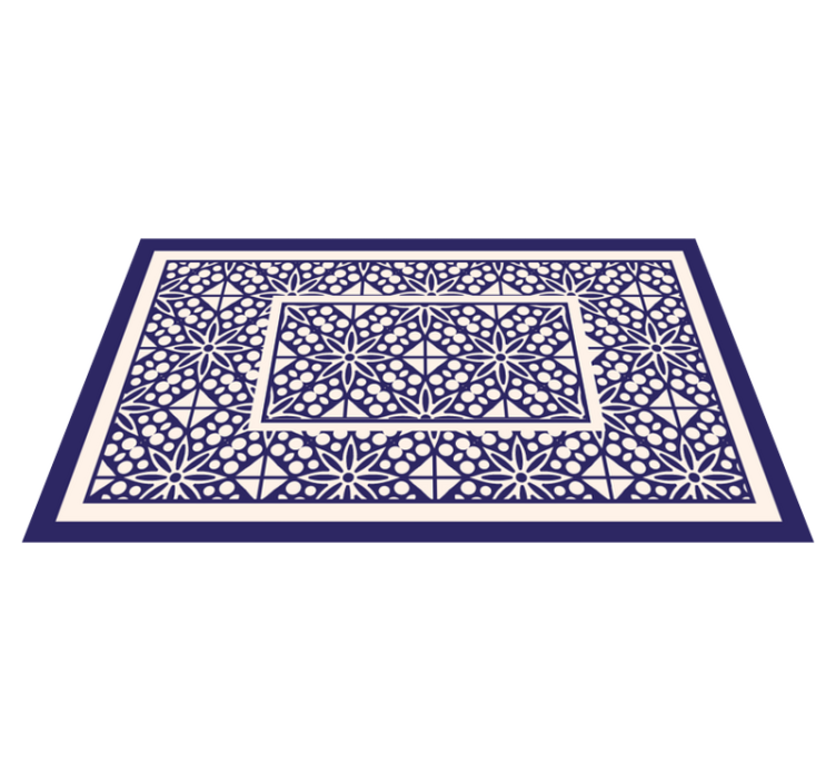 Decorative Geometric Pattern tile vinyl rug - TenStickers