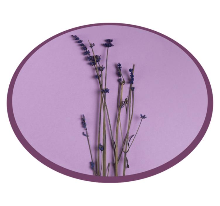 Lavender Silhouette flower vinyl rug - TenStickers