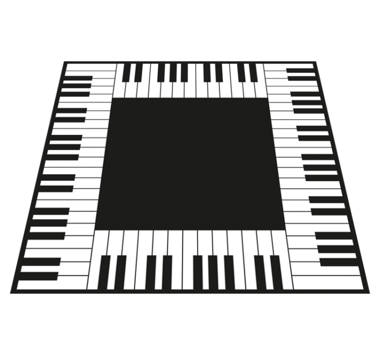 Piano Keyboard Layout gaming vinyl rug - TenStickers