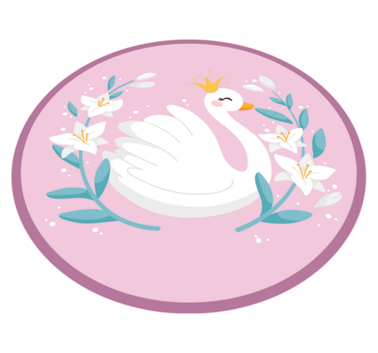 Swan Lake Imagery nursery vinyl rug - TenStickers