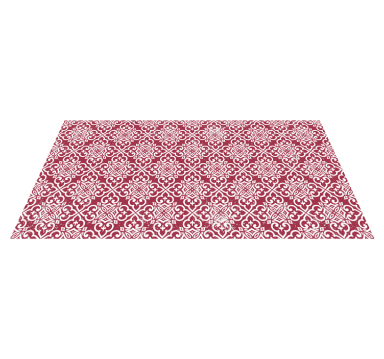 Moroccan red vintage vinyl rug - TenStickers