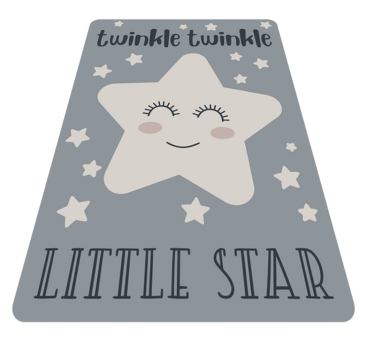 twinkle twinkle little star song  star rug - TenStickers