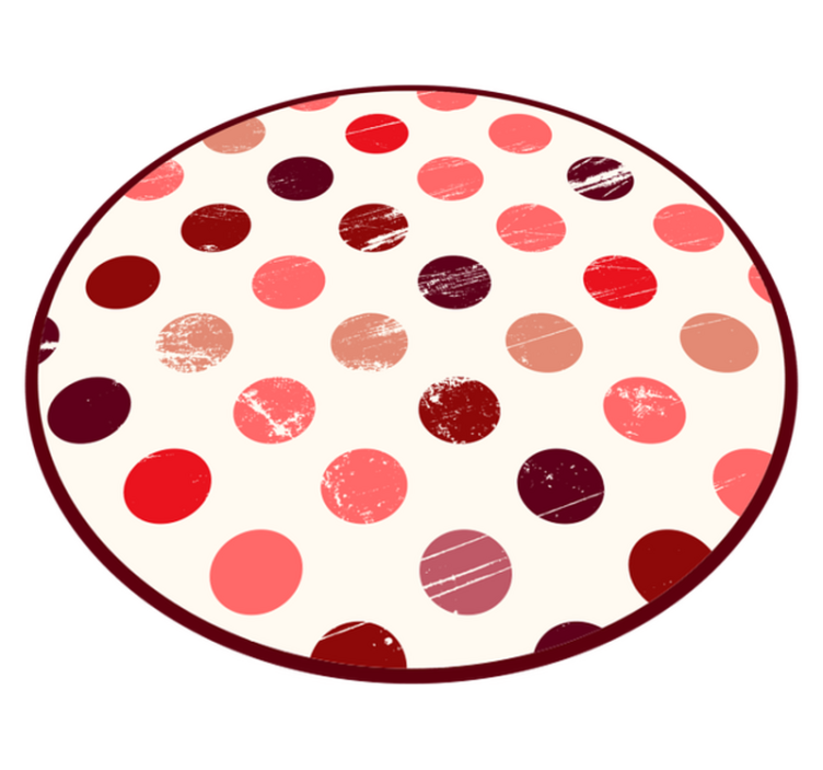 Circular Polka Dots textured vinyl rug - TenStickers