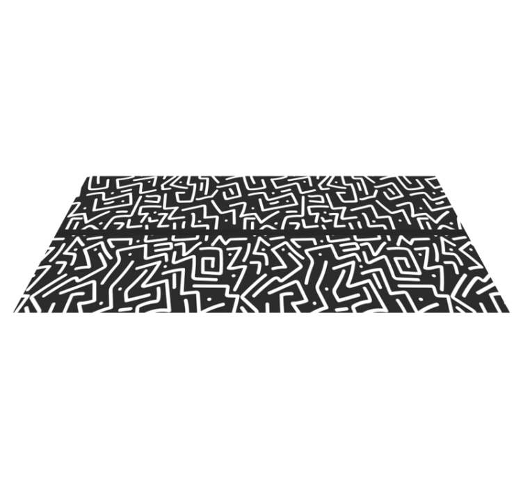 Abstract Labyrinth geometric vinyl rug - TenStickers