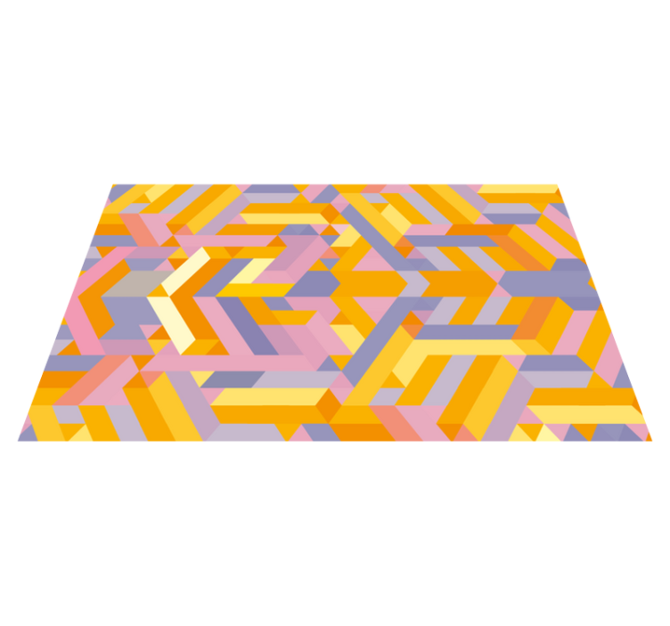 Geometric Pattern Overlap bathroom vinyl rug - TenStickers