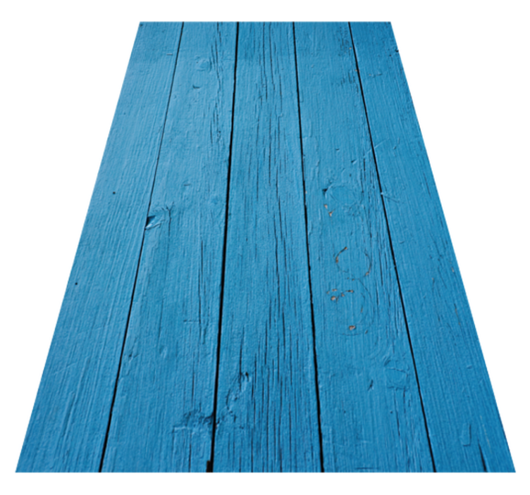 Dark blue pattern wood effect vinyl rug - TenStickers