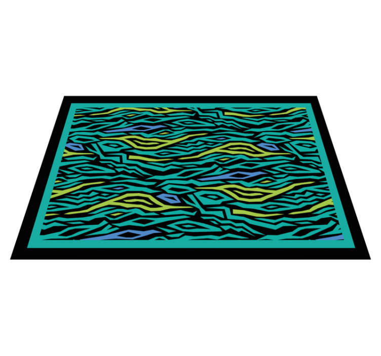 Neon blue zebra print animal print rug - TenStickers