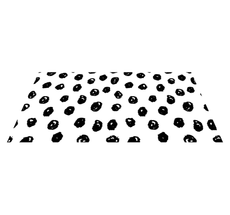 black dots pattern on white background rug - TenStickers