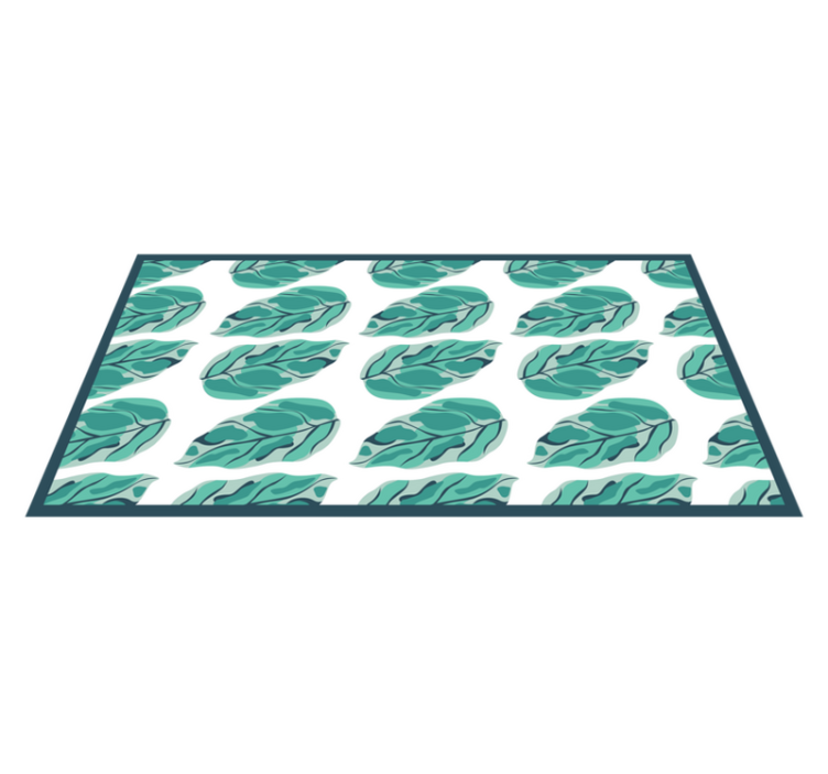 Leafy Botanical flower vinyl rug - TenStickers