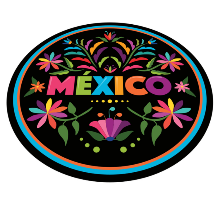Mexican Folklore ethnic vinyl rug - TenStickers