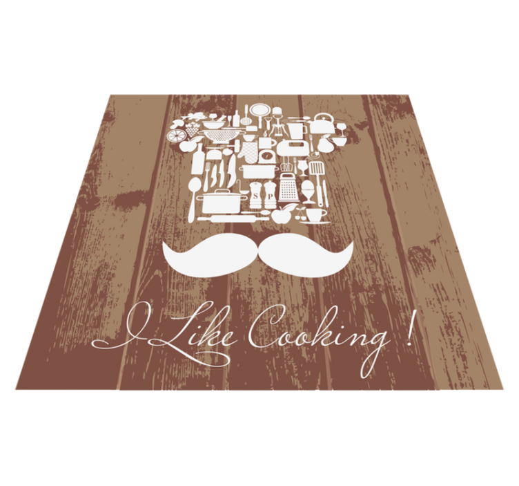 Culinary Enthusiasm Emblem custom vinyl rug - TenStickers