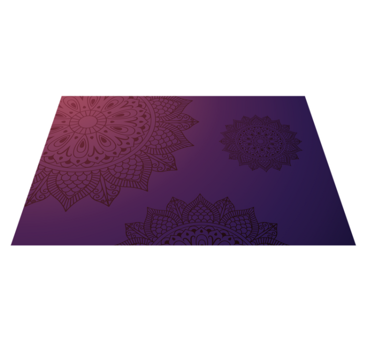 Mandala Pattern Rug mandala vinyl rug - TenStickers