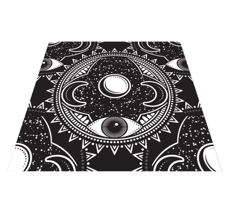 Celestial Mandala Pattern mandala vinyl rug - TenStickers