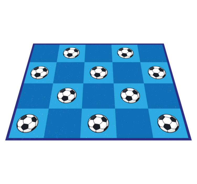 Soccer Patterned gaming vinyl rug - TenStickers