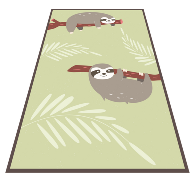 Relaxed sloth animal rug drawn - TenStickers