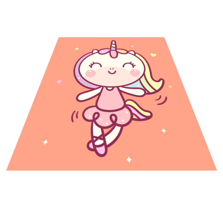 baby unicorn dancing vinyl rug - TenStickers