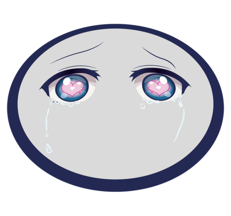 Crying anime eyes teen vinyl rug - TenStickers