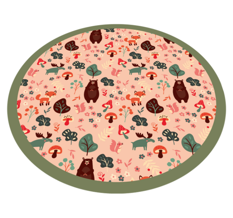 Woodland Creatures vinyl rug - TenStickers