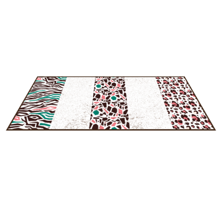 Mosaic Pattern Fusion mosaic vinyl rug - TenStickers